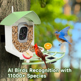 Fazoxo Bird Feeder with Camera, Smart AI Bird Breed Recognition, Birds Motion Detection with Real-Time Notice, Auto Capture Bird Watching WiFi Fazoxo
