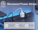 ODK 48 Inch Reversible L-Shaped Gaming Desk with USB Ports, LED Lights & Storage Solutions ODK