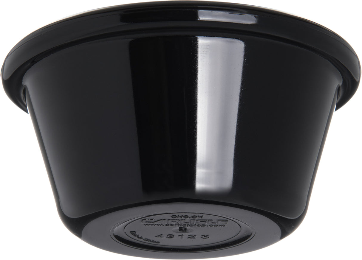 Carlisle FoodService Products 4312303 SAN Smooth Fluted Ramekin, 3 oz Capacity, 1.43" Height, Black (Case of 48) Carlisle FoodService Products