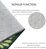 Washable Vintage Floral Christmas 4x6 Area Rugs Non Slip - Low Pile Soft Xmas Tree Red Berries Holly Branches Festive Winter Christmas Area Rug Accent Carpet for Kitchen Bedroom Living Room Entryway RoomTalks