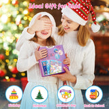 PERRYHOME 3PCS Sticker by Number Paint Books for Girls Ages 4-8, Unicorn Mermaid Frozen Themes Sticker Activity Books, Girls Crafts Party Birthday Christmas Gifts Toys PERRYHOME