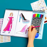 Fashion Angels Fashion & Accessory Design Sketch Set, Includes Sketch Pad with Stickers & Markers, Ultimate Fashion Design Sketch Book for Girls Fashion Angels