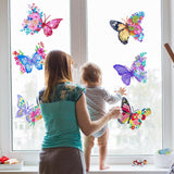 Qilery 12 Pcs Large Butterfly Diamond Painting Giant Butterfly Stained Glass Window Clings Painting Kits Stained Glass Diamond Painting Kit DIY Art Accessories for Adult Home Decor Qilery