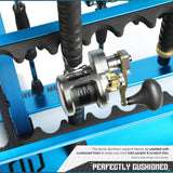 Savior Equipment Fishing Rod Rack Holder Organizer, Lightweight Aluminum Vertical Fish Pole Garage Storage Ground Display Stand, Hold Up to 24 Slots Fresh Salt Water Spinning Rods & Reel Combo, Blue Savior Equipment