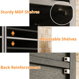 IRONCK Tall Narrow Bookshelf 8 Tiers, Compact Corner Bookcase, Easy to Match for Living Room, Office, Study, Bedroom IRONCK