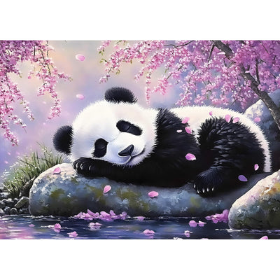 MXJSUA Cute Panda 5D Diamond Painting Kits for Adults, Diamond Art Kits for Beginner, DIY Full Round Drill Diamond Dots Gem Art Kits for Home Wall Decor 12x16 Inch