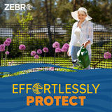 Zebro 4' x 100' Black Plastic Garden Fence Roll – Lightweight Temporary Mesh Fencing, Snow Fence, Poultry Netting – Outdoor Barrier for Yard, Landscaping, Deer & Animals – Compatible with Garden Uses ZEBRO