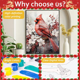 Reivworl Cardinal Paint by Numbers Kit for Adults, Cardinal Paint by Number Kits on Canvas, Acrylic Painting by Numbers for Gifts and Home Decor 16x20 Inch Reivworl