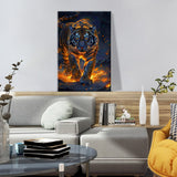 ATDMS Paint by Numbers Kit for Adults with Frame Tiger Paint by Number with Easel DIY Tiger Adult Paint by Number Kits Paint by Number Canvas for Gift Home Wall Decor 8x12 Inch ATDMS