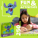 Disney Stitch Jigsaw Puzzle for Kids Teens or Adults 250 Pieces 7 Years Up Family Activity, Stitch Gifts Disney