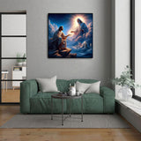 CHWGLFGG Jesus 5D Diamond Art Kits for Adults Beginners,DIY Full Round Drill Diamond Painting Kits Inspiring Faith,Paint by Diamonds Dot Gem Art Crystal God Easy,Home Wall Decor 13.7X 13.7Inch. CHWGLFGG