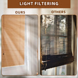 Outdoor Bamboo Roller Blinds Shades, Vertical Lifting and Breathable Waterproof Design, Sun Shade, Blackout and Ventilation, Easy Installation,35" W×72" H CSBWDLT