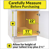 LYNK PROFESSIONAL® Pull Out Cutting Board, Cookie Sheet, and Baking Pan Organizer Rack - Lifetime Ltd. Warranty - Slide Out Kitchen Cabinet Storage Organizers – 10” x 21” Deep - Pullout Shelf, Chrome LYNK PROFESSIONAL