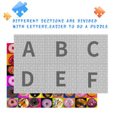 Nattork Jigsaw Puzzles 100 Pieces for Kids Youth Puzzle Beginner (Donuts) Pieces Fit Together Perfectly Nattork