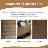 6-Piece Dining Table Set, 60inch to 78inch Extendable Wood Dining Table with Removable Leaf, Kitchen Table Set with 4 Upholstered Side Chair and Bench, Dining Table Set for 6 (Brown) THINK 30