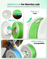 MarsWork PLA Filament 1.75mm PLA 3D Printer Filament(Refill),1kg Refill for Reusable Spools(2.2lbs),Premium Quality 3D Printing Filament for Bambu lab 3D Printers,Black MarsWork