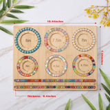 Petoysoso Bead Board for Jewelry Making, Bamboo Beading Board for Jewelry Bracelet Making, DIY Bracelet Bead Board Petoysoso