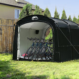 Happy Travel Bike Storage Tent, Outdoor 8×7×6.3ft Large 2-in-1 Portable Shed More 30% Top Space W/Double Doors with Mesh, Outside Lawn Mower Shelter and Bicycle Cover for Patio Furniture, Garden Tools HAPPY TRAVEL