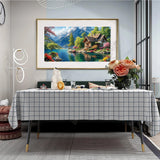 JOOZ Large Landscape Diamond Art Kits for Adults - 5D Extra Large Lake House Diamond Painting, DIY Full Drill Mountain Landscape Diamond Art Painting Kits, Gem Art Kits for Wall Decor 27.5x15.7 Inch JOOZ