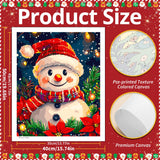 Christmas Paint by Numbers for Adult,Snowman Paint by Numbers Kit for Adults Beginners, DIY Acrylic Painting on Canvas for Home Wall Art Decor 16x20 Inch Mandun