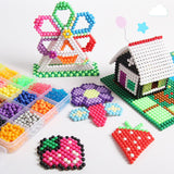 EIKEJI 7400 Pcs Non-Iron Fuse Beads Kit, 48 Colors 5mm Beads for Kids, Glow in The Dark Beads Glitter Beads, Refill Beads Set for Boys, Girls, Ideal Gift for New Years, Birthdays, Christmas EIKEJI