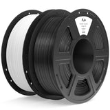 ELEGOO PLA+ Filament 1.75mm Black & White 2KG, High Toughness PLA Plus 3D Printer Filament Dimensional Accuracy +/- 0.02mm, 2pcs 1kg Spool(2.2lbs) for Most FDM 3D Printers ELEGOO