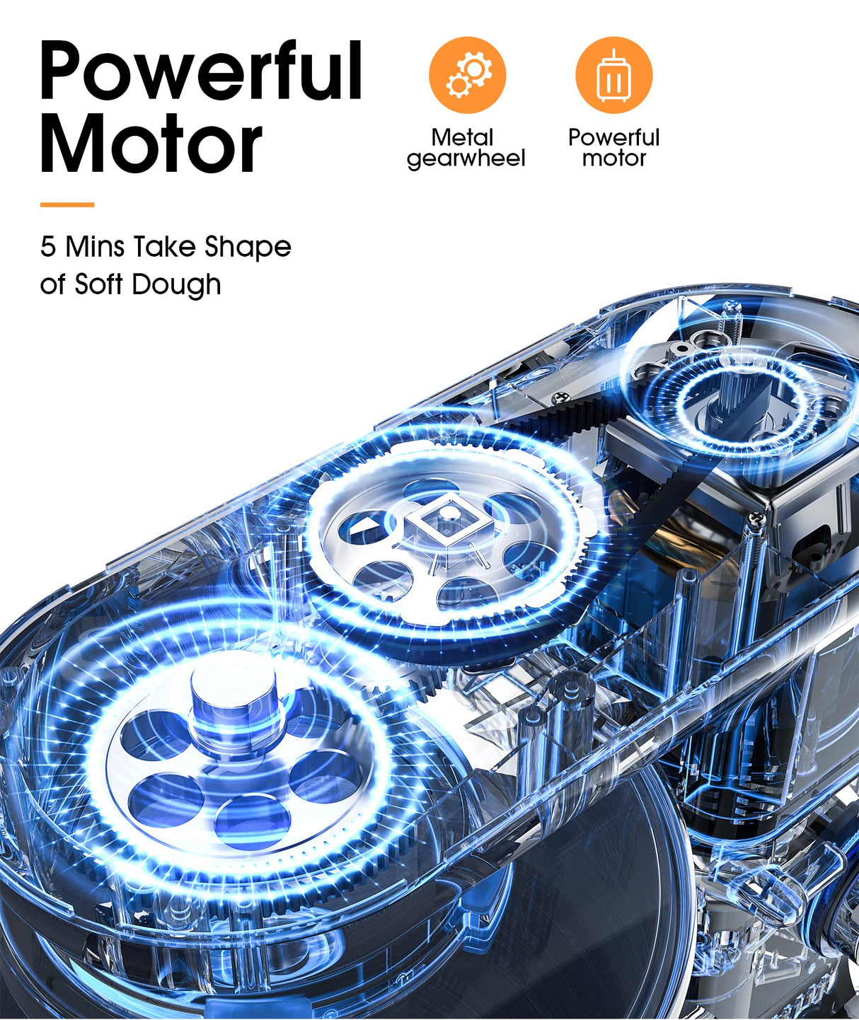 Facelle Stand Mixer, Electric Kitchen Mixer, 660W 6 Speed Tilt-Head stand mixer with Pulse Button, Attachments include 6.5 QT Bowl, Dishwasher Safe Beater, Dough Hook, Whisk & Splash Guard - Purple Facelle