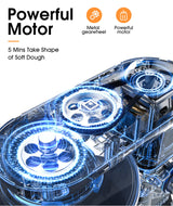 Facelle Stand Mixer, Electric Kitchen Mixer, 660W 6 Speed Tilt-Head stand mixer with Pulse Button, Attachments include 6.5 QT Bowl, Dishwasher Safe Beater, Dough Hook, Whisk & Splash Guard - Purple Facelle