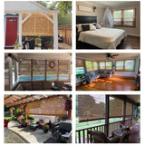 Reed Roller Blinds, Bamboo Shades - UV Resistant Outdoor Window Cover for Patio Sun Protection, Easy Install Indoor/Outdoor Reed Blinds BAYUE