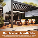 Wowangce Universal Pergola Replacement Canopy Outdoor Canopy Shade Cover Beige Waterproof Shade Canopy Top Cover for Outdoor Patio Porch Backyard(12 x 10 Ft) Wowangce