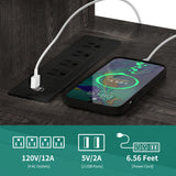 YITAHOME Farmhouse TV Stand for 65/55 Inch Television, LED Entertainment Center Television Stand with Power Outlets and Open Shelf, Media Console TV Cabinet for Living Room, Dark Grey YITAHOME