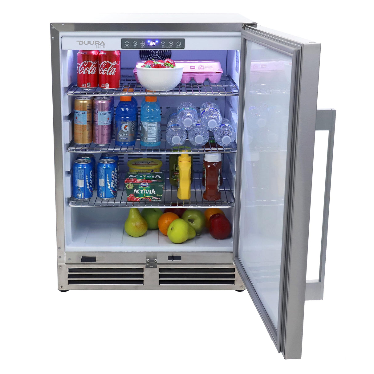 DUURA Elite Beverage Refrigerator for Built-In or Freestanding and Indoor or Outdoor Use, Stainless Steel Construction with Reversible Door 23.5-Inch Drink Fridge, 5.4-Cu.Ft., Metallic DUURA Elite