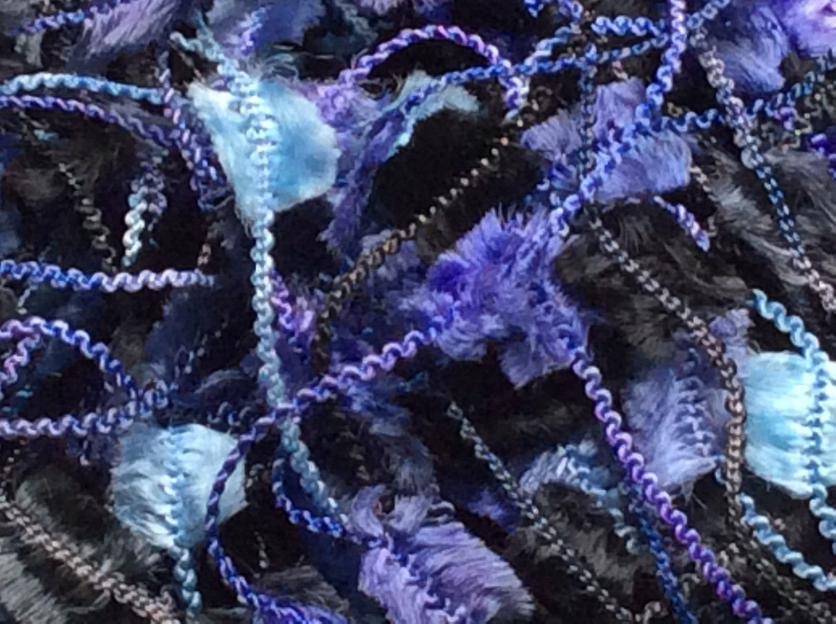 Purple, Blue, Black, Grey Butterfly Yarn - Dark Horse Nubs #65, 20 Gram, 71 Yards Dark Horse Yarns