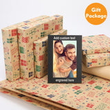 Personalized Picture Frame, Custom Picture Frames, Wooden Customized Photo Frame, Hanging/Tabletop Engraved Picture Frame, Personalized Add Your Custom Text Photo Picture Frame (4x6-Inch) Pesccygne