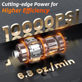 olmlmo Grease Gun, High-Efficiency Electric Grease Gun Kit, 10000 PSI Cordless Grease Gun with 2*2.0AH Batteries and Charger, 6.8 oz/min Battery Powered Grease Gun for Equipment Operators and Farmers olmlmo