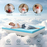 SyMax King Mattress Topper, Gel Infused Memory Foam Mattress Topper, Soft Bed Topper Mattress Pads for Bed, Sofa, RV, CertiPUR-US Certified, Blue, 3 Inch SyMax