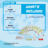 Estes 1755 Bulk Pack of 12 Viking Rocket-Building Kits, Intermediate Flying-Rocket-Model Kits for Ages 10+, Classroom Science Experiments Estes