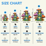 WOODBESTS Wooden Puzzle for Adults, Frog Family Puzzle (M, 190pcs, 11.4"x10.9") Beautiful Wooden Box, Wooden Jigsaw Puzzles Unique Shape, Birthday Gifts for Adults and Kids Family Game WOODBESTS