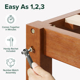 ZINUS Leah Bamboo Platform Bed Frame with Headboard, No Box Spring Needed, Wood Slat Support, Easy Assembly, Queen ZINUS