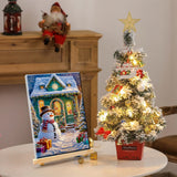 JOOZ Christmas Paint by Numbers Kit for Adults with Frame, Snowman Paint by Number with Easel, DIY Christmas Framed Paint by Number Kits for Gift Home Wall Decor 8x12 Inch JOOZ