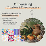 The Blank Station - 10 inch Sublimation Wind Spinner Blanks w/Customizable Felt Envelopes - Aluminum Metal Wind Spinner Outdoor Art - 3D Kinetic Sculpture Wind Spinners for Sublimation - 5 Pack The Blank Station