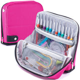 MYBAGZING Crochet Hook Case Empty - Crochet Hook Organizer Case Stand Up Unique Design -Corchet Organizer - Crochet Hook Holder for Knitting & Crochet Supplies - Knitting Accessories (Case Only) MYBAGZING