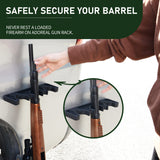 Adoreal Magnetic Rifle Rack, Durable Rubber Gun Rack for Gun Storage, Magnetic Gun Holder in Gun Cabinet, Shotgun Rifle Barrel Rest Gun Safe Organizer Indoor Gun Racks Size10.23”Lx2.83”Wx0.74”H Adoreal