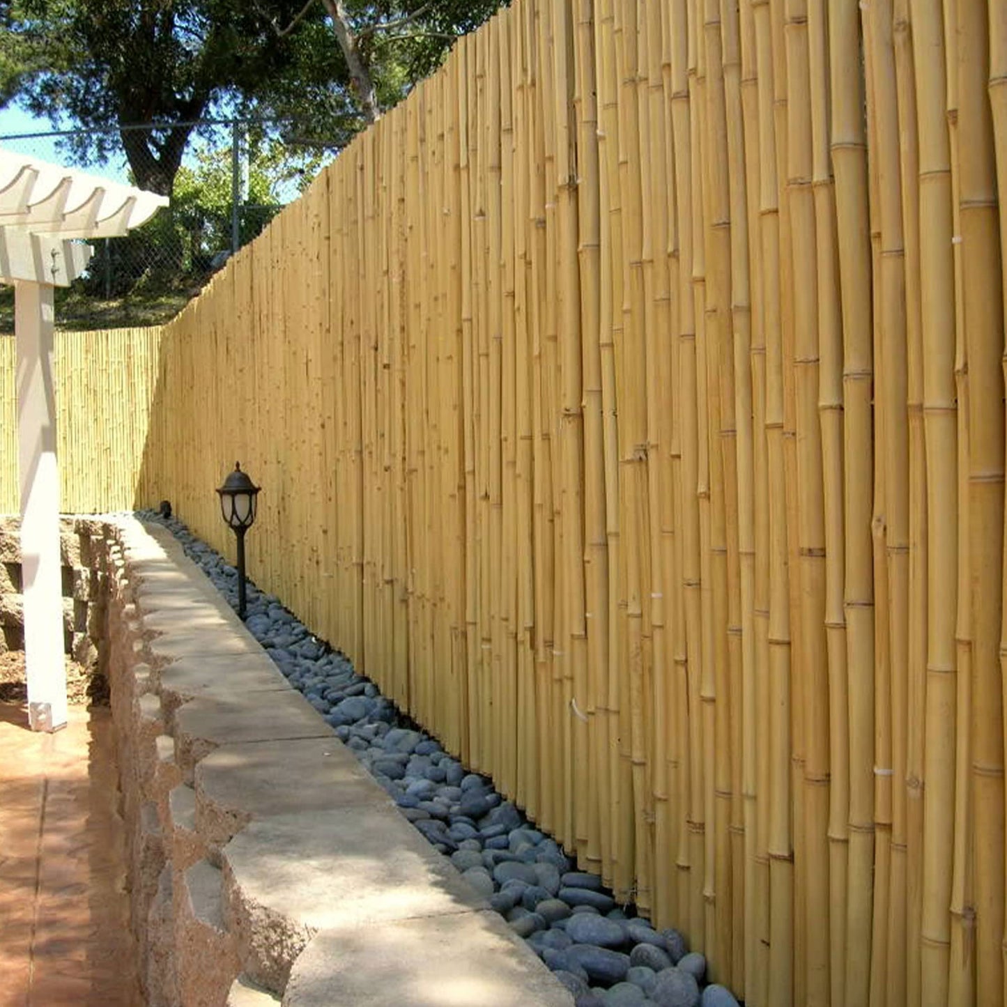 Forever Bamboo Natural Rolled Bamboo Fence 1in D x 3ft H x 8ft L