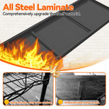 Notmise Adjustable Heavy Duty Metal Garage Shelving Unit with Fence, 5-Tier Storage Rack for Garage, Basement, or Warehouse, Durable Steel Shelves for Tools & Equipment, 63" H x 32" W x 16" D, Black Notmise