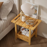 Highpro Bamboo Shower Bench, Shower Benches for Inside Shower with Storage Shelf for Shaving Legs Spa Bathroom, Waterproof Wood Shower Stool Seat Chair for Adults Seniors Women, Non-Slip and Handles Highpro