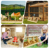 Chicken Nesting Boxes, 3 Compartment Wooden Chicken Laying Boxes, Nesting Boxes for Chickens, Hens, Ducks, Poultry Nest Box for Laying Eggs, (Includes 3 Fake Eggs, 3 Nest Box Pads) Nalwort