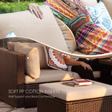 NICESOUL 15 Piece Outdoor Sectional with Fire Pit Table, Modern Luxury Patio Deep Seating w/Firepit, 29.3'' High-Back Wicker Couch Thick, Big High-Weight Capacity Sofa for Garden, Yard, Brown & Beige NICESOUL