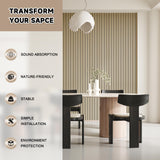 POHARE 4 Pack Wood Slat Wall Wood Paneling,95 x 8 in Soundpoof Wooden Engineered Wood Slat Wall Panels,Stylish Acoustic Wall Panels for Interior Wall Decor with Felt Backing,Oak POHARE