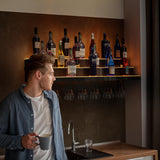 YITAHOME LED Light Liquor Bottle Display Shelf, 3-Tier 40-inch Bar Shelves for Liquor Bottles Wall Mounted Acrylic Liquor Shelf with Wine Holder Slots, Remote & App Control for Home Commercial Bar YITAHOME